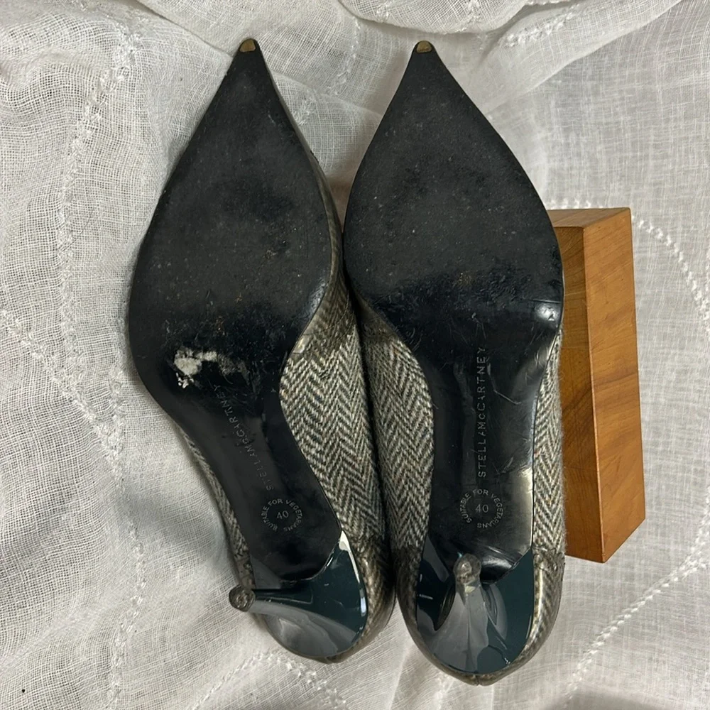 Stella Mccartney plaid classic pump heels